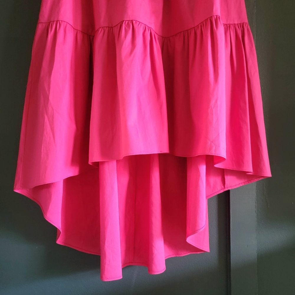 New INC International‎ Concepts Puff-Sleeved High-Low Midi Dress Medium Pink - Picture 5 of 14